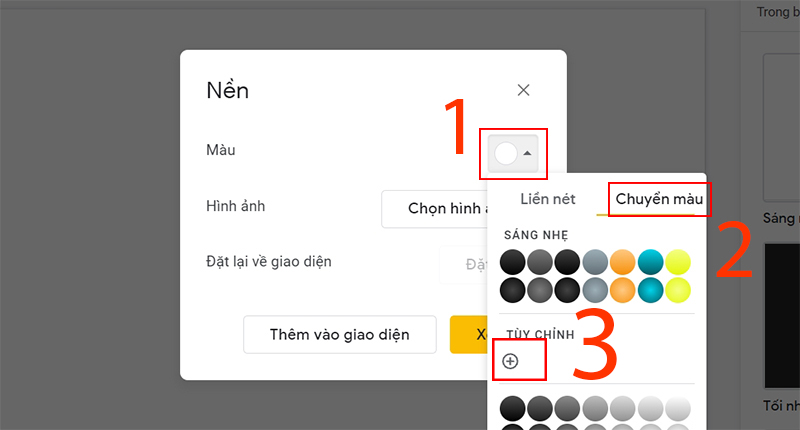 Chọn để thiết kế mẫu m&agrave;u